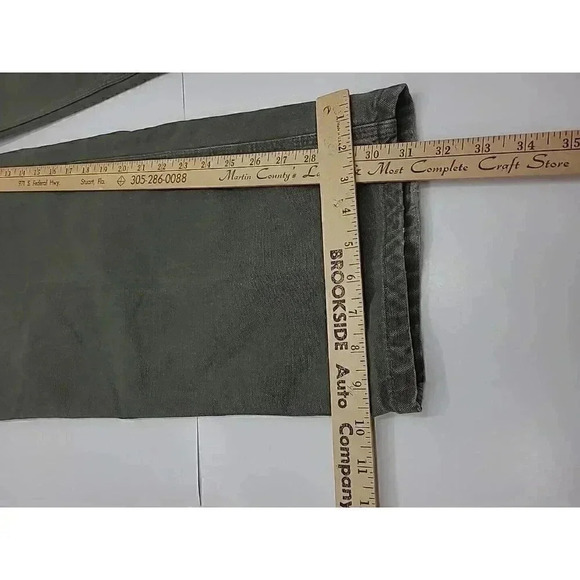 Vintage Carhartt Jeans Men's Size 46x31 Dungaree Green Duck Canvas Carpenter - Picture 5 of 5